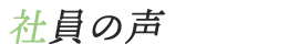 社員の声